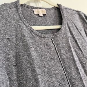 Grey Swiss dot Mud Pie sweater